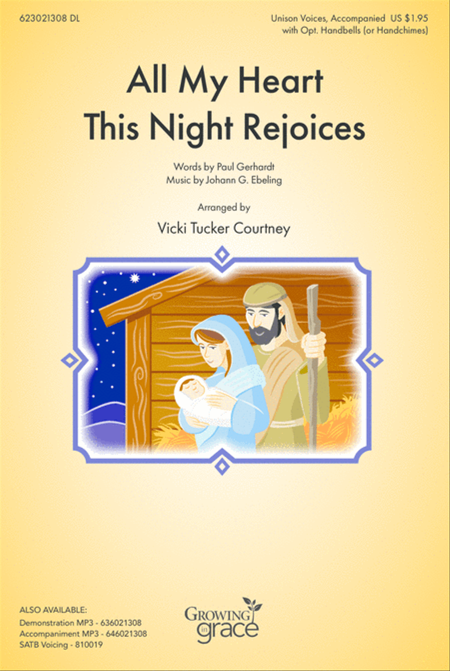 All My Heart This Night Rejoices Unison Choir scores gallery preview page 1