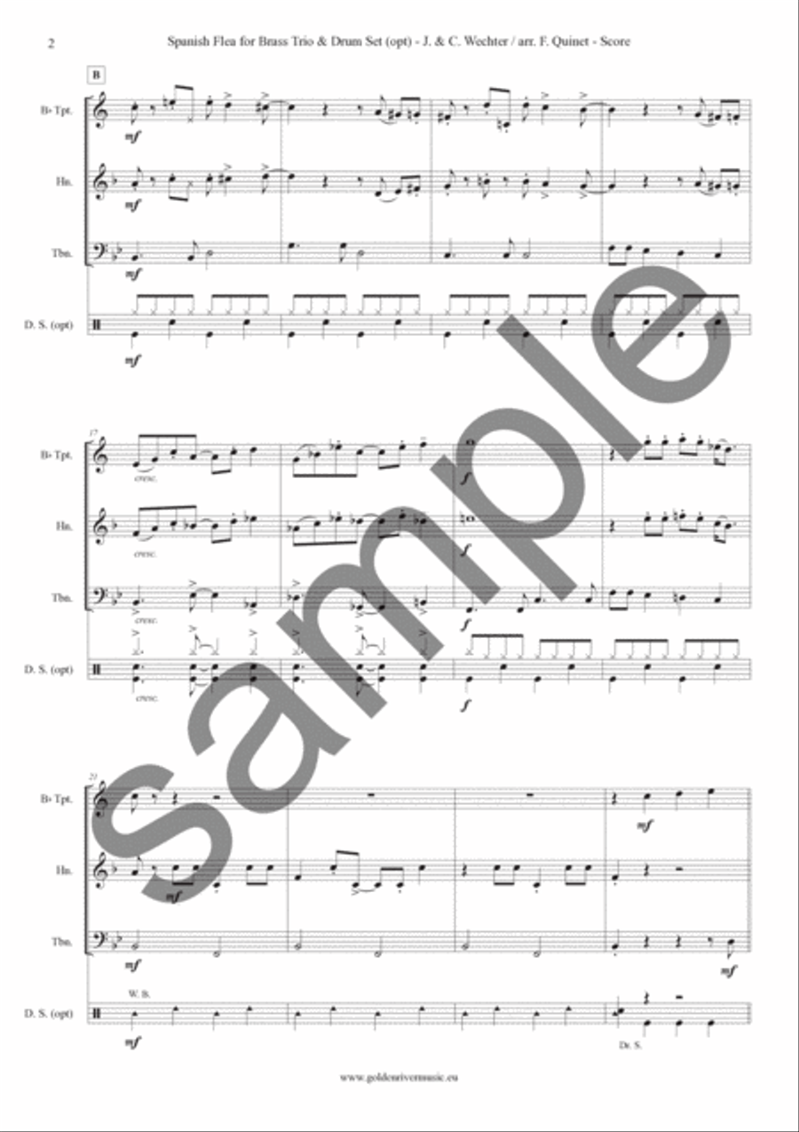 Spanish Flea Brass Trio scores gallery preview page 3