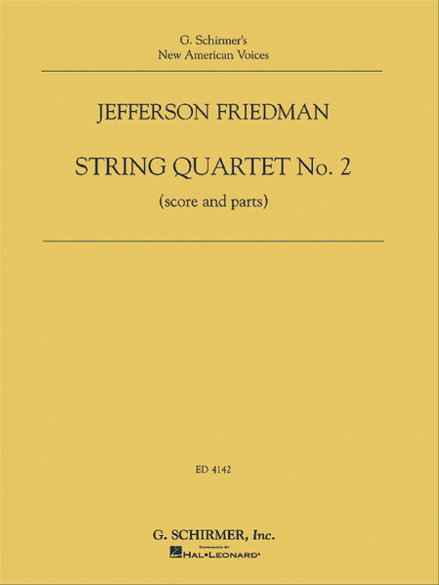 Jefferson Friedman - String Quartet No. 2 String Quartet scores gallery preview page 1