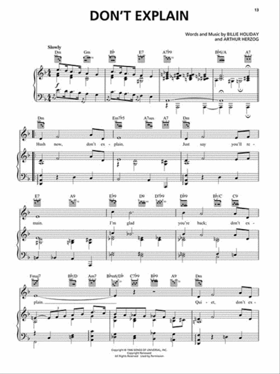 The Very Best of Billie Holiday Piano, Vocal, Guitar scores gallery preview page 4