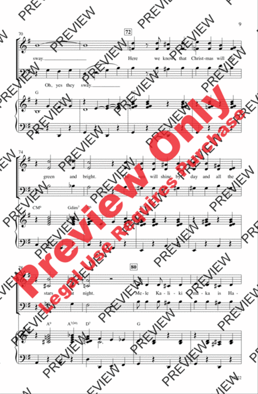 Mele Kalikimaka Mele Kalikimaka 3-Part scores gallery preview page 8