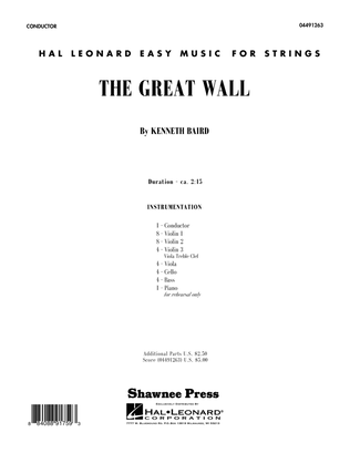 Book cover for The Great Wall - Conductor Score (Full Score)