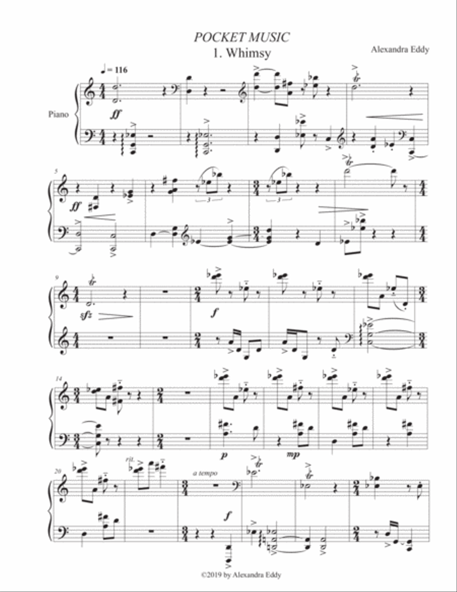 Pocket Music 1-3 Pocket Music 1-3 Piano Solo scores gallery preview page 1