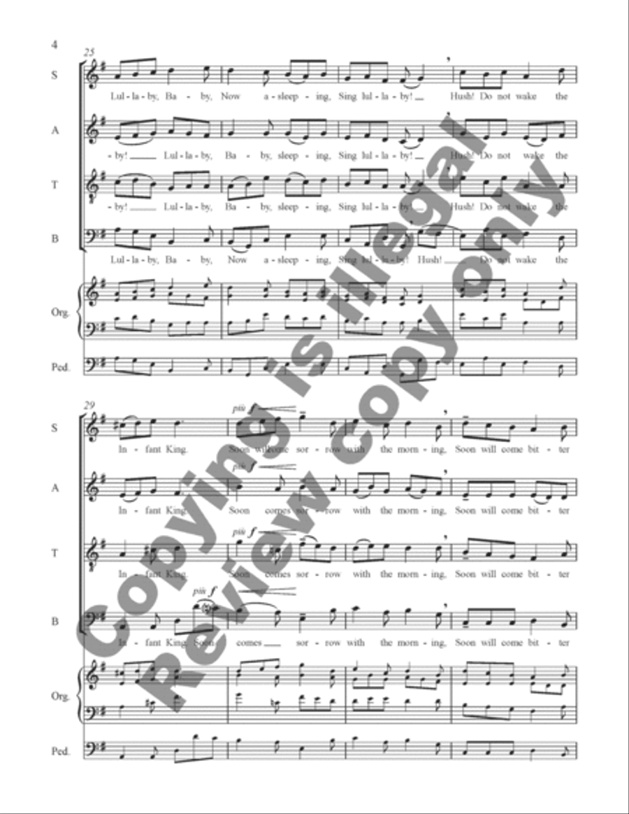 Sing Lullaby 4-Part scores gallery preview page 16