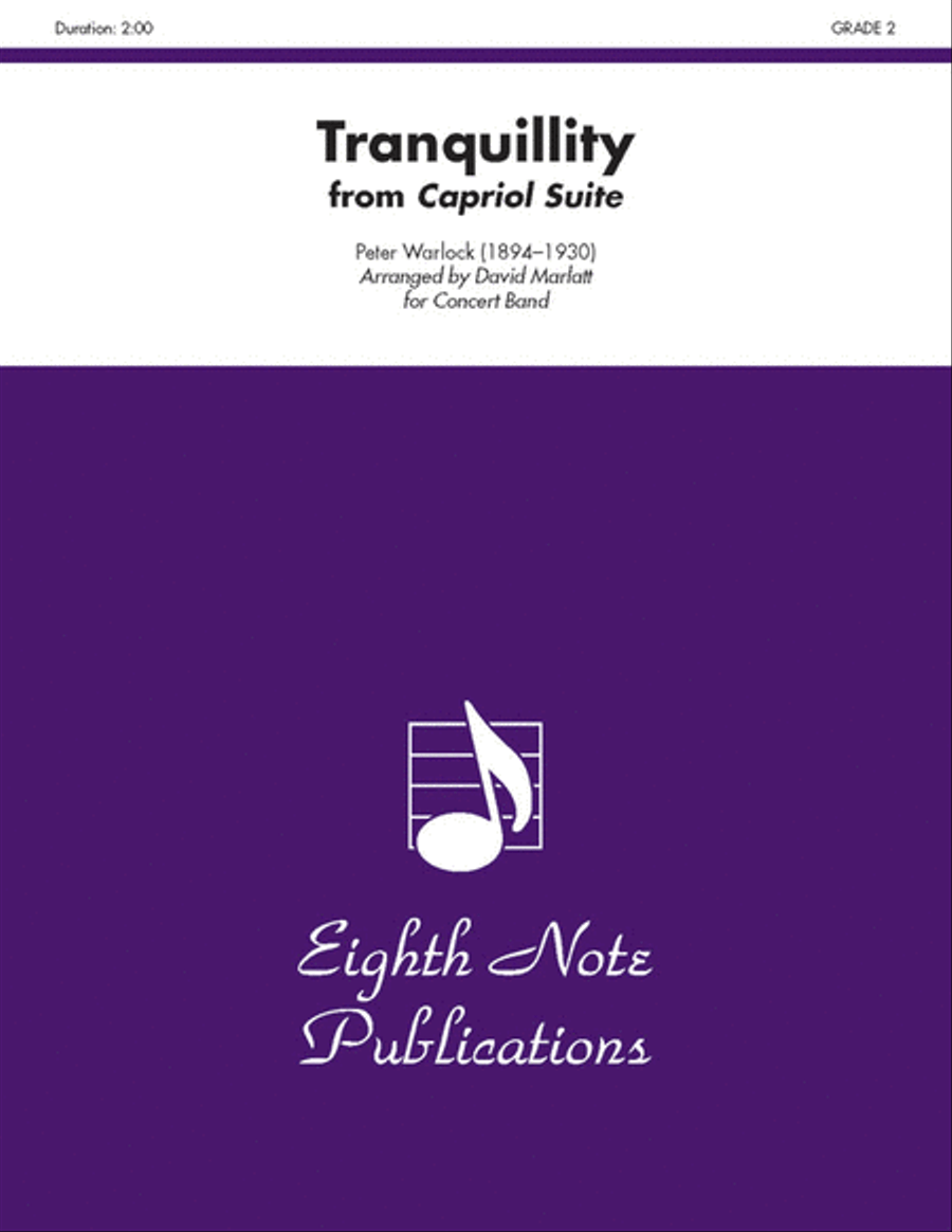 Tranquillity from Capriol Suite Concert Band scores gallery preview page 1