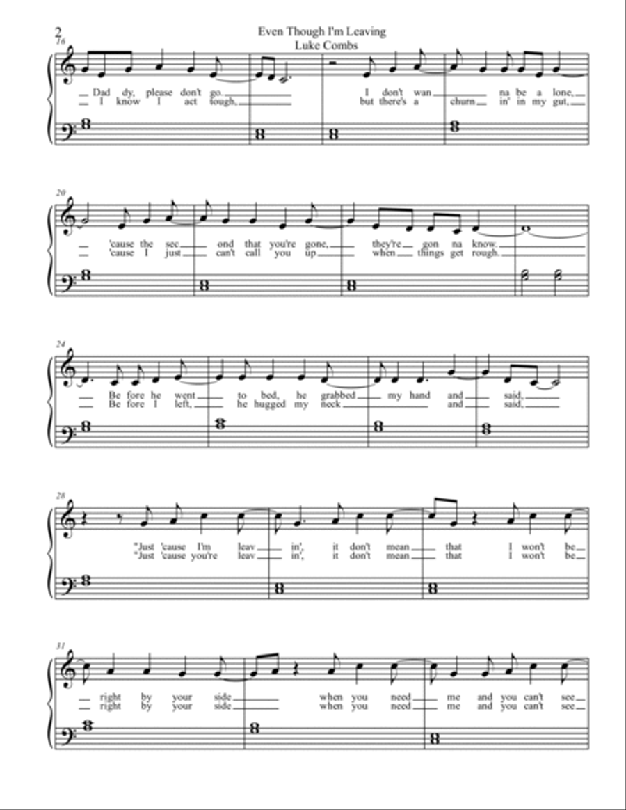 Even Though I'm Leaving Voice scores gallery preview page 2