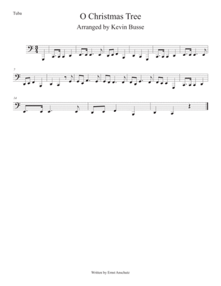 Book cover for O Christmas Tree (Easy key of C) Tuba