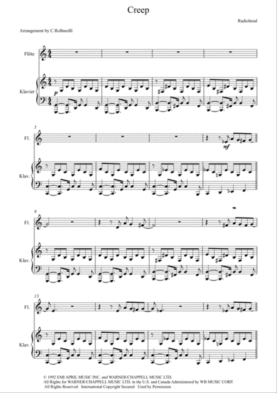 Creep Flute Solo scores gallery preview page 2