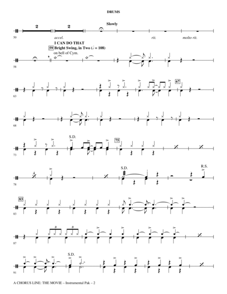 A Chorus Line (Medley) (arr. Ed Lojeski) - Drums