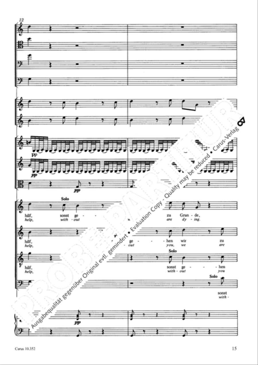 From the deepest comes our plea (Aus der Tiefen rufen wir) 4-Part scores gallery preview page 18