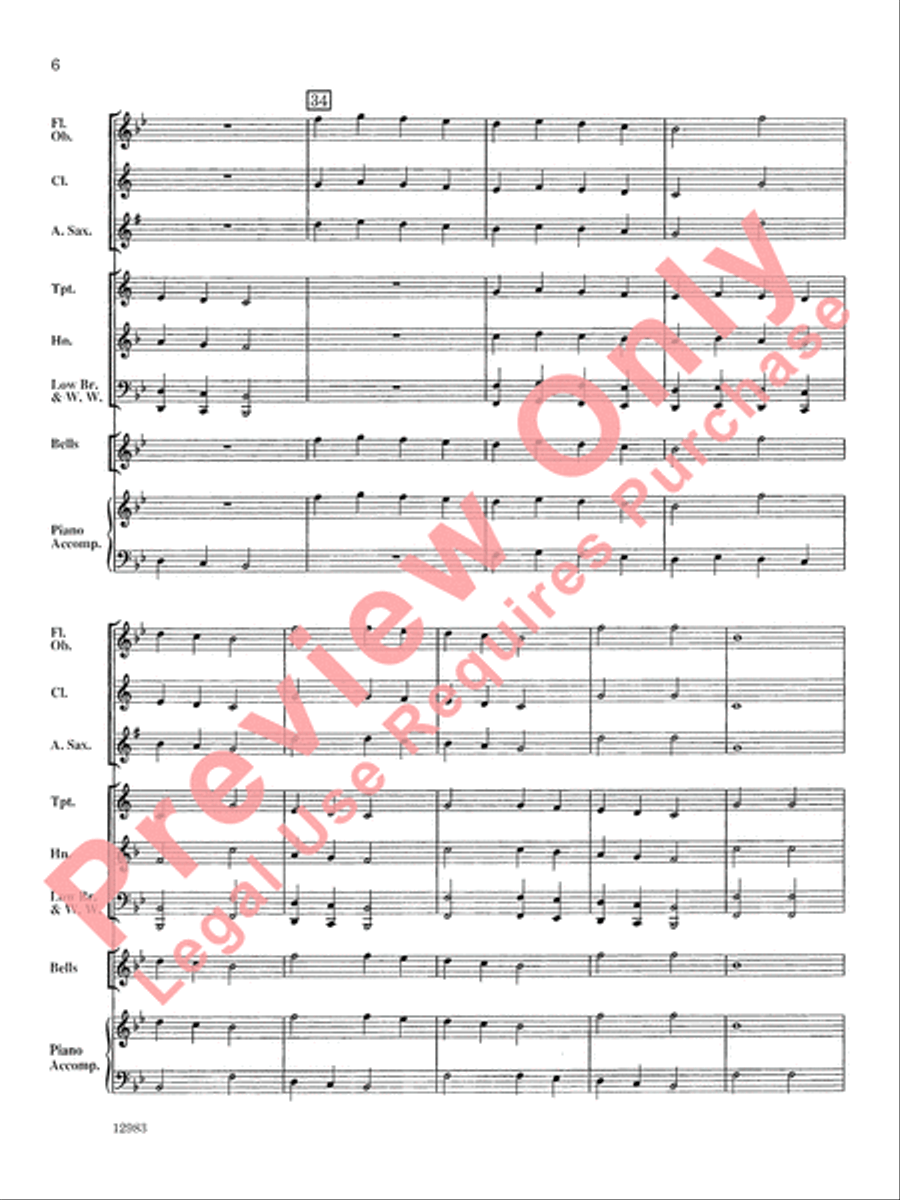 Chant and Canon Concert Band scores gallery preview page 7