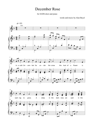 December Rose (SATB and piano) 8 pages.