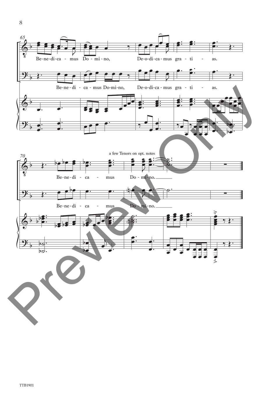 Benedicamus Domino TTB scores gallery preview page 7