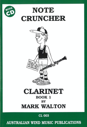 Book cover for Note Cruncher Clarinet Book 1 Book/CD