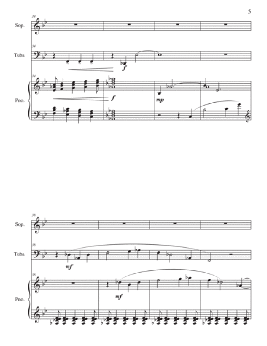 Vocalise for Soprano Tuba and Piano by Robert Chamberlin Small