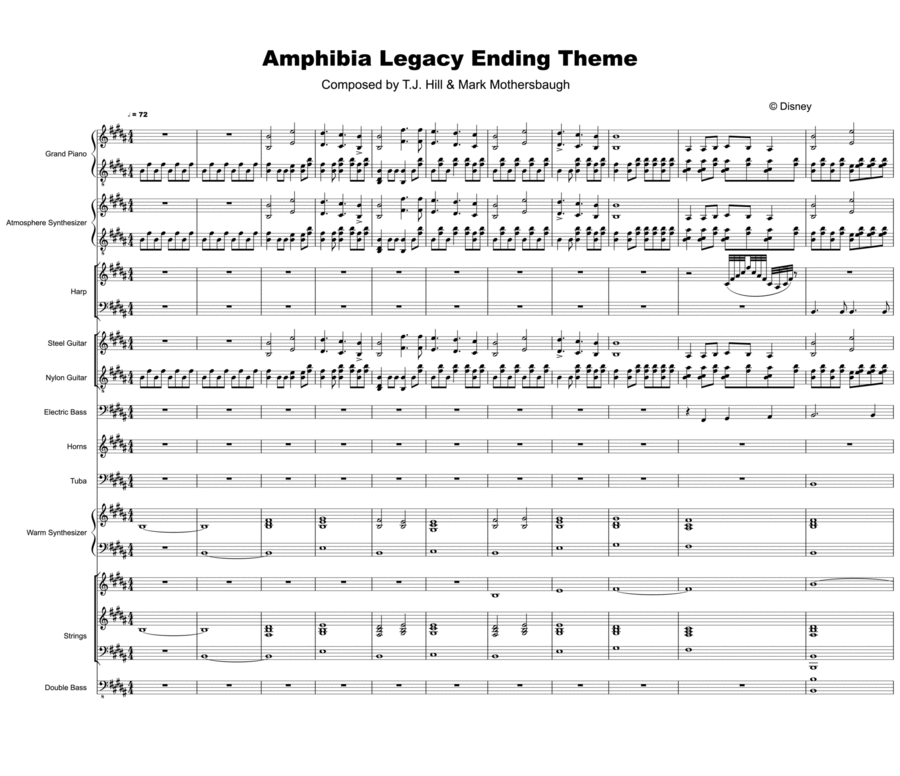 Amphibia Legacy Ending Theme Large Ensemble scores gallery preview page 1