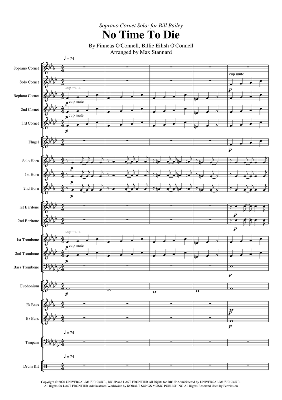 No Time To Die Brass Band scores gallery preview page 4