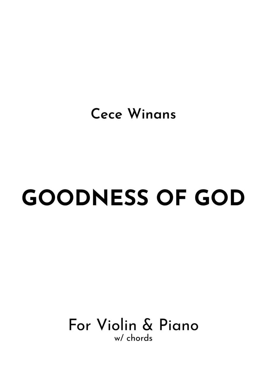 Goodness Of God Goodness Of God Violin Solo scores gallery preview page 1