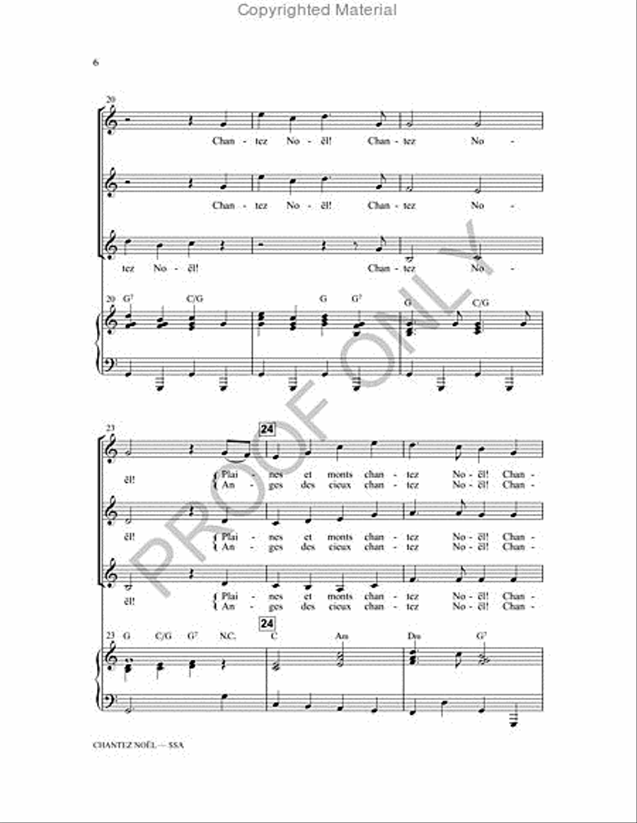 Chantez Noel SSA scores gallery preview page 6