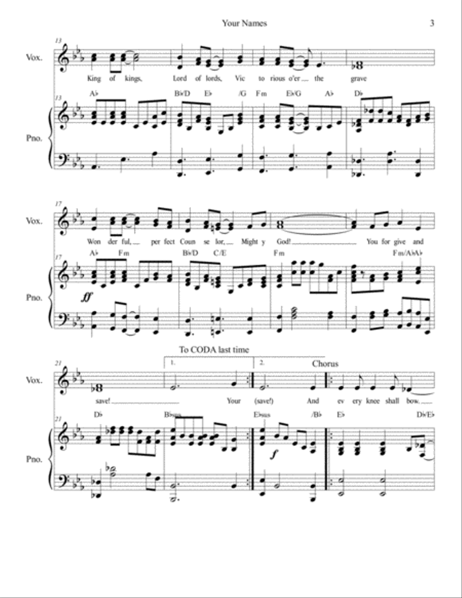 Your Names Choir scores gallery preview page 3