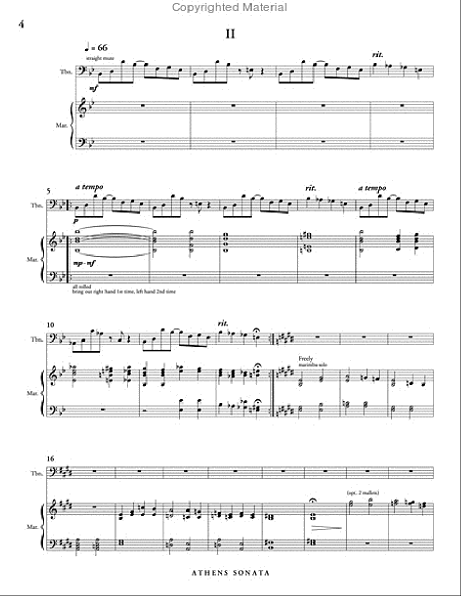 Athens Sonata (score & parts) Trombone scores gallery preview page 4