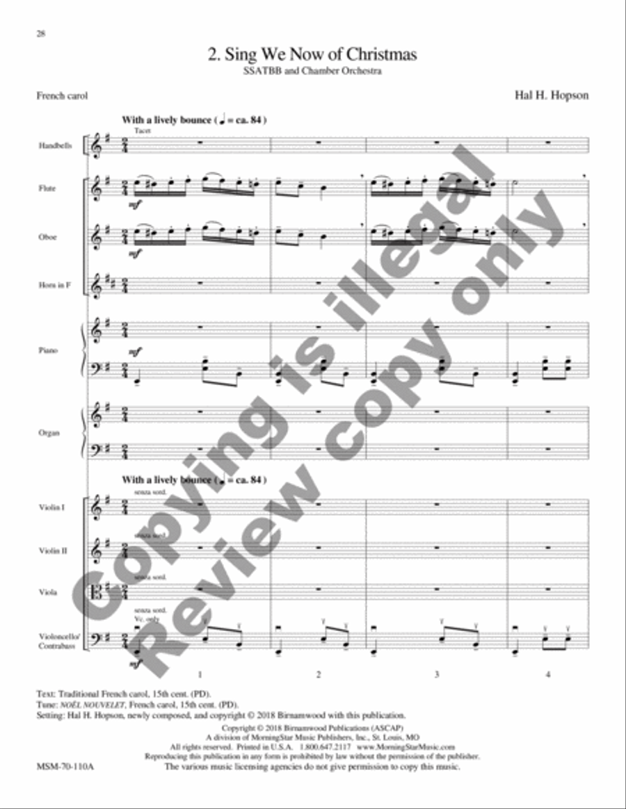 A Carol Suite (Chamber Orchestra Score) Choir scores gallery preview page 9