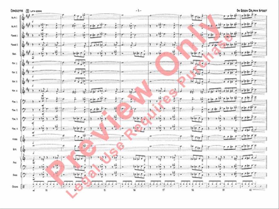 On Green Dolphin Street Jazz Ensemble scores gallery preview page 8