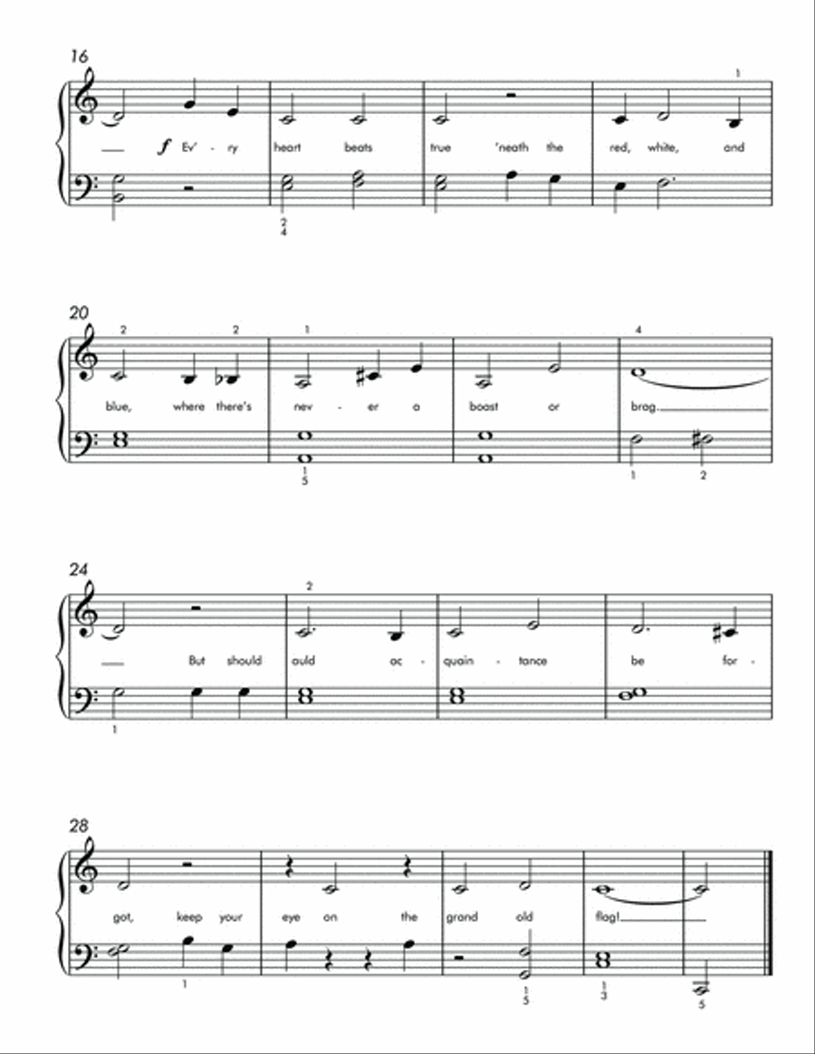 You're a Grand Old Flag (Easy Piano with Duet) Easy Piano scores gallery preview page 3