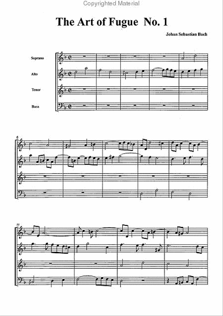 The Art of the Fugue No. 1 Recorder scores gallery preview page 3