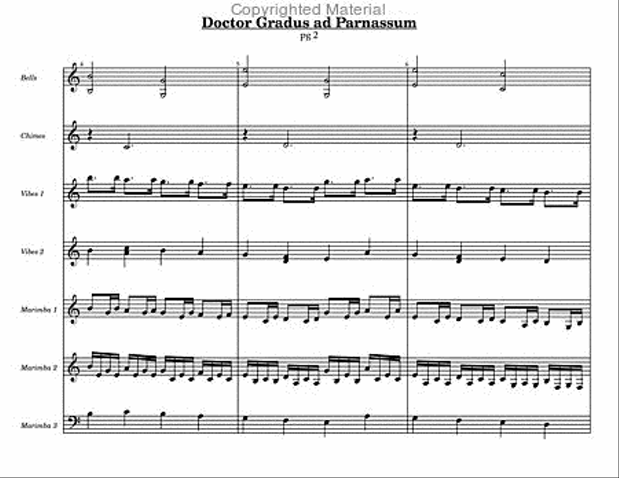 Dr. Gradus ad Parnassum Percussion Ensemble scores gallery preview page 3