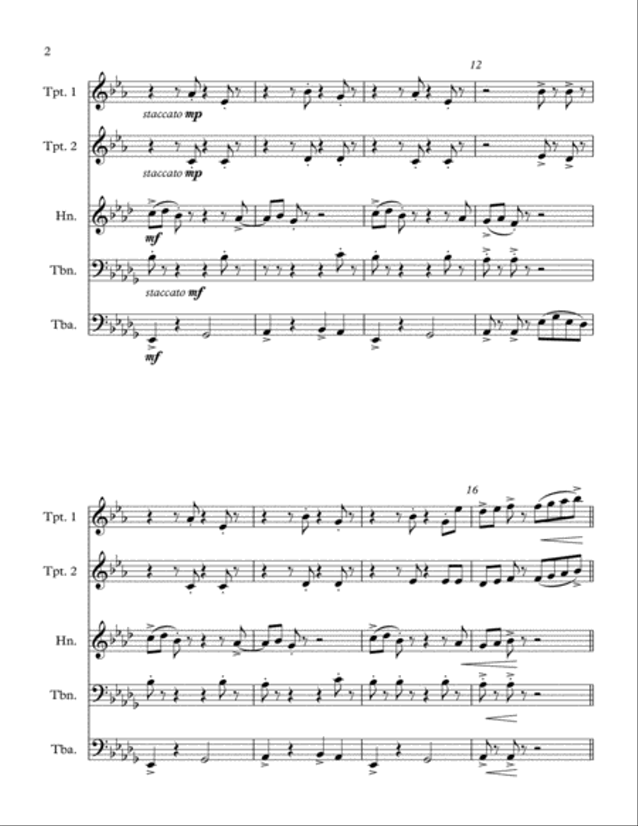 Retro Brass Retro Brass Brass Ensemble scores gallery preview page 2