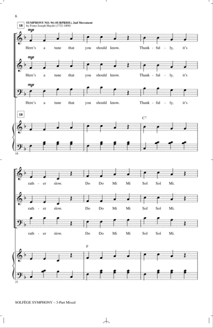 Solfege Symphony Solfege Symphony 3-Part scores gallery preview page 4