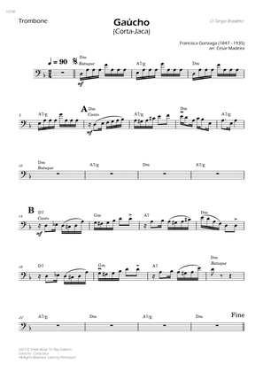 Gaúcho (Corta-Jaca) - Trombone Solo - W/Chords