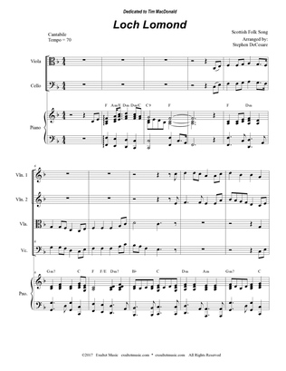 Loch Lomond (String Quartet and Piano)