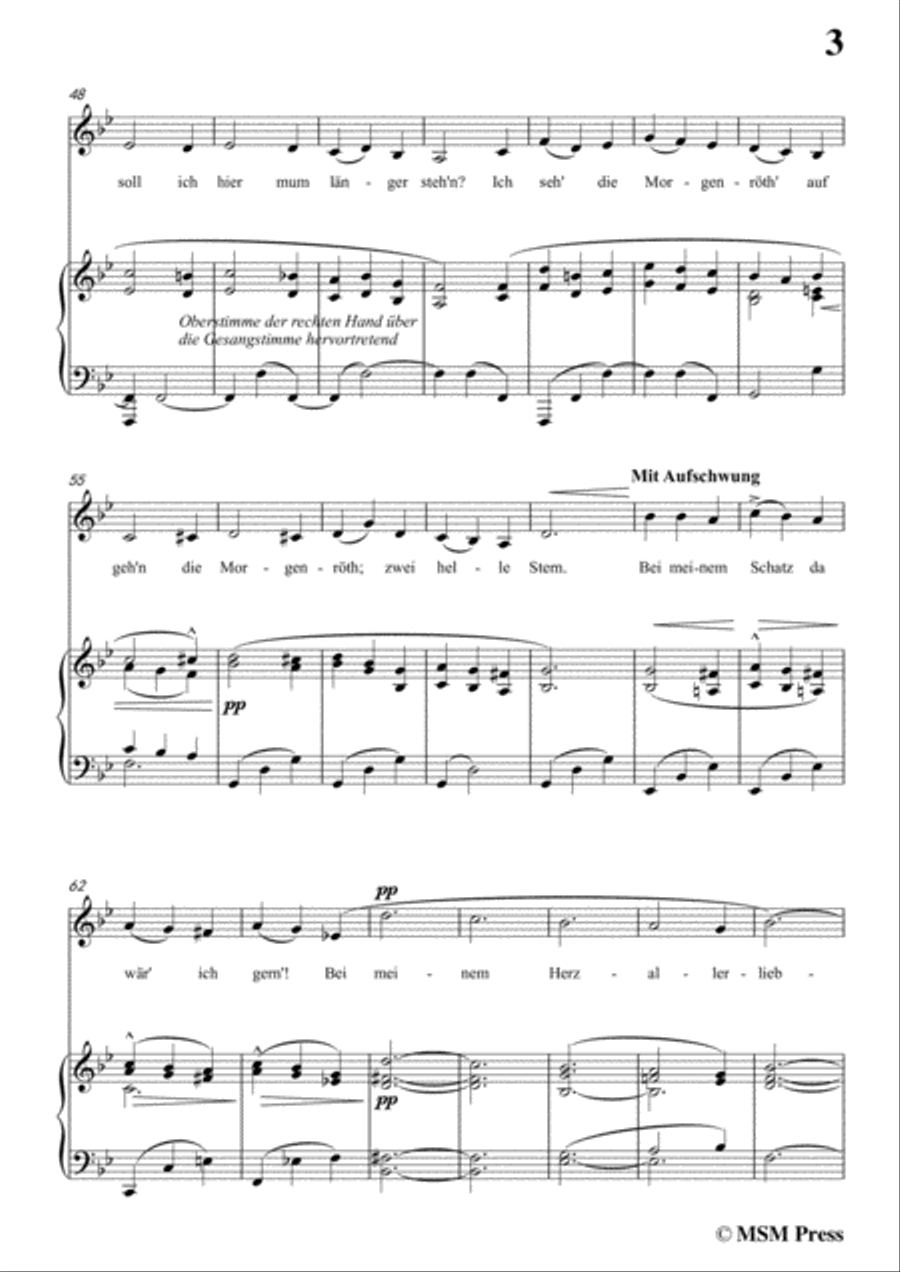 Mahler-Wo die schönen Trompeten blasen in b flat minor,for Voice and Piano Voice Solo scores gallery preview page 5