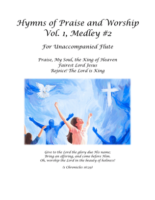 Book cover for Hymns of Praise and Worship for Unaccompanied Flute, Volume 1, Medley #2