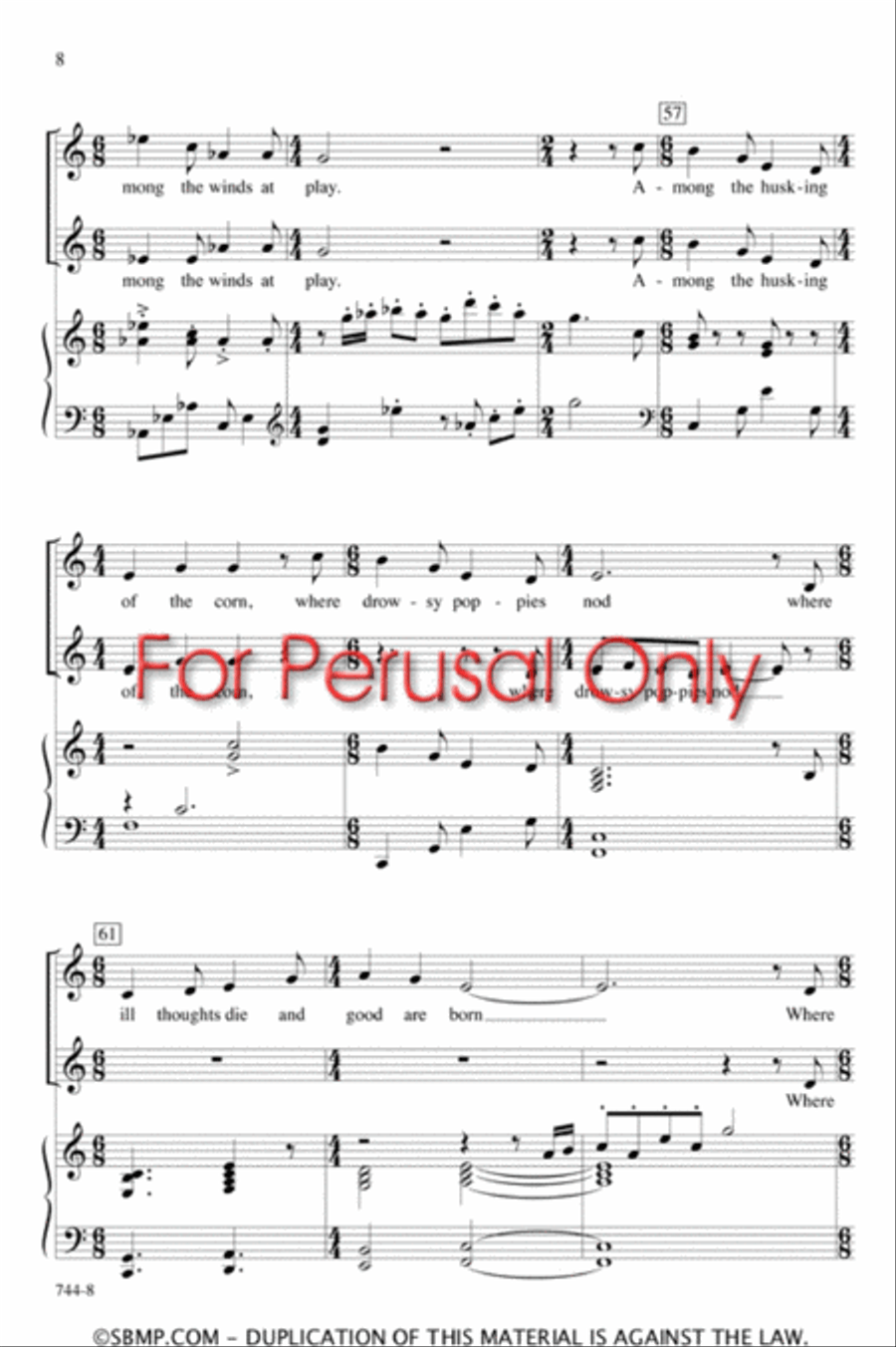 Out in the Fields - SA Octavo SA scores gallery preview page 7