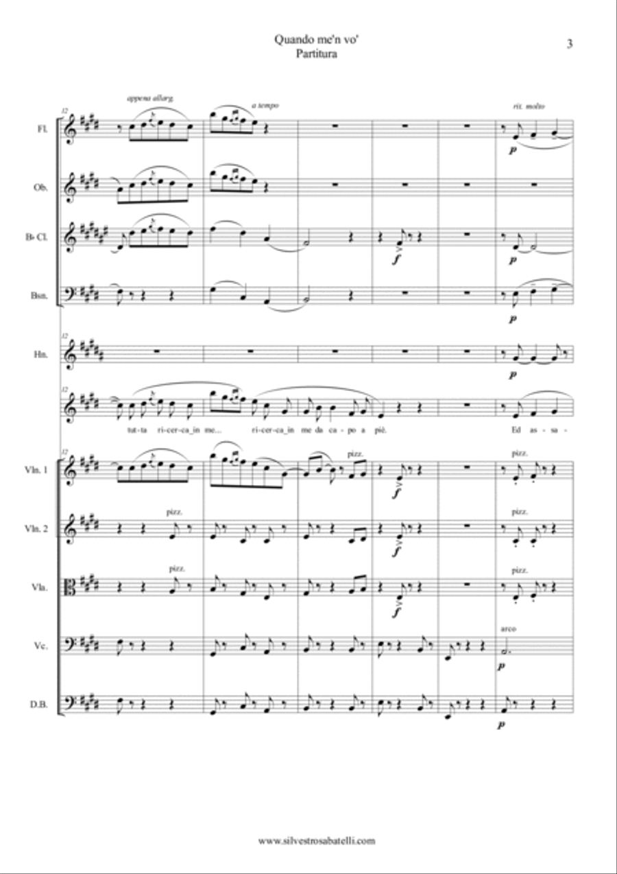 Quando m'en vo - La Bohème Large Ensemble scores gallery preview page 4