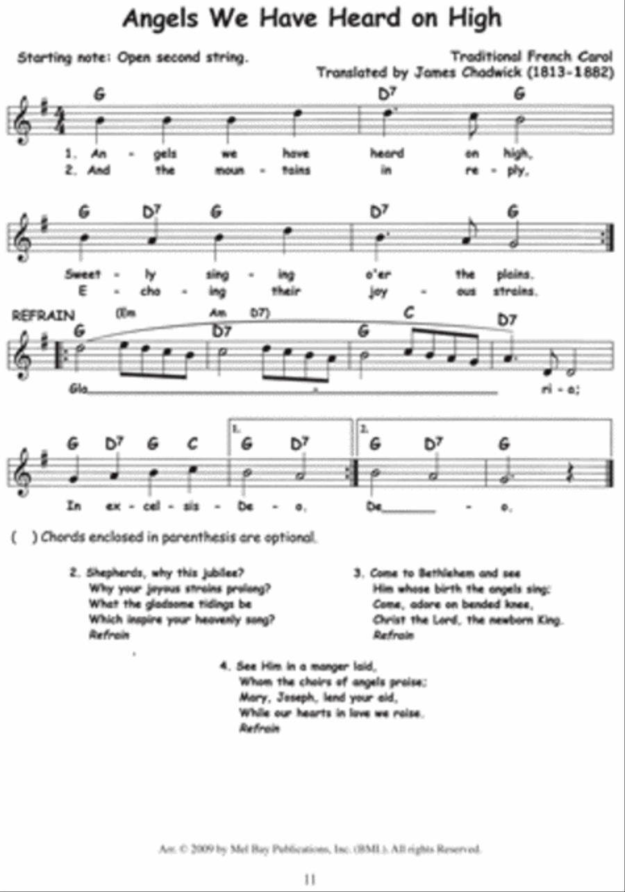 50 Three-Chord Christmas Songs for Guitar, Banjo & Uke 5-String Banjo scores gallery preview page 2