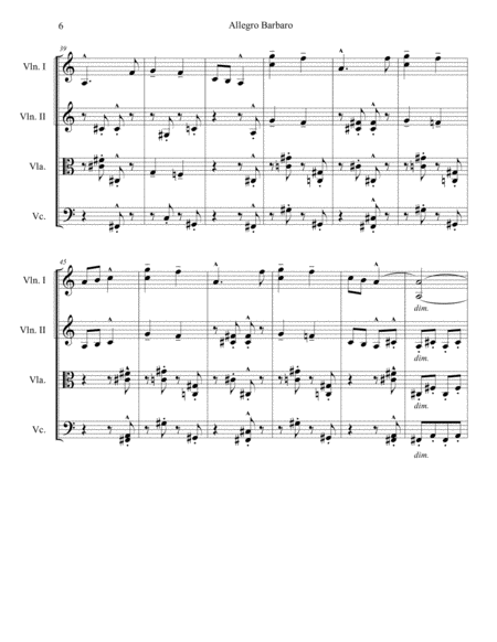 Allegro Barbaro - 1 -  (full score) image number null