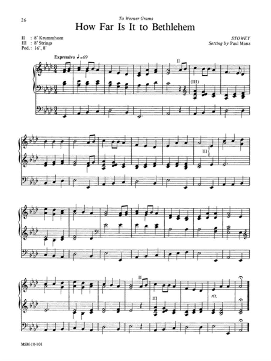 How Far Is It to Bethlehem Organ scores gallery preview page 1