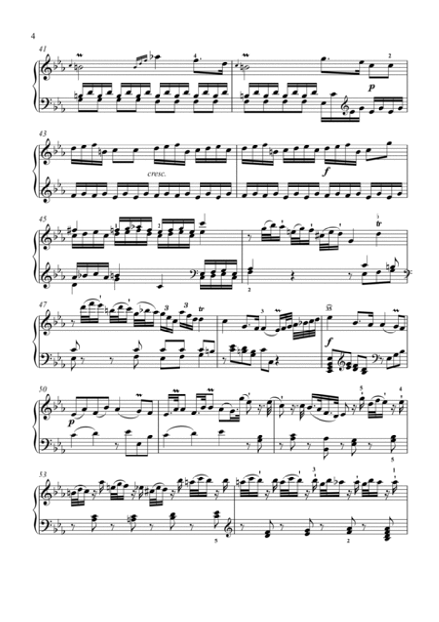 Haydn-Piano Sonata in E♭ major,Hob.XVI.38(Piano solo) Small Ensemble scores gallery preview page 5