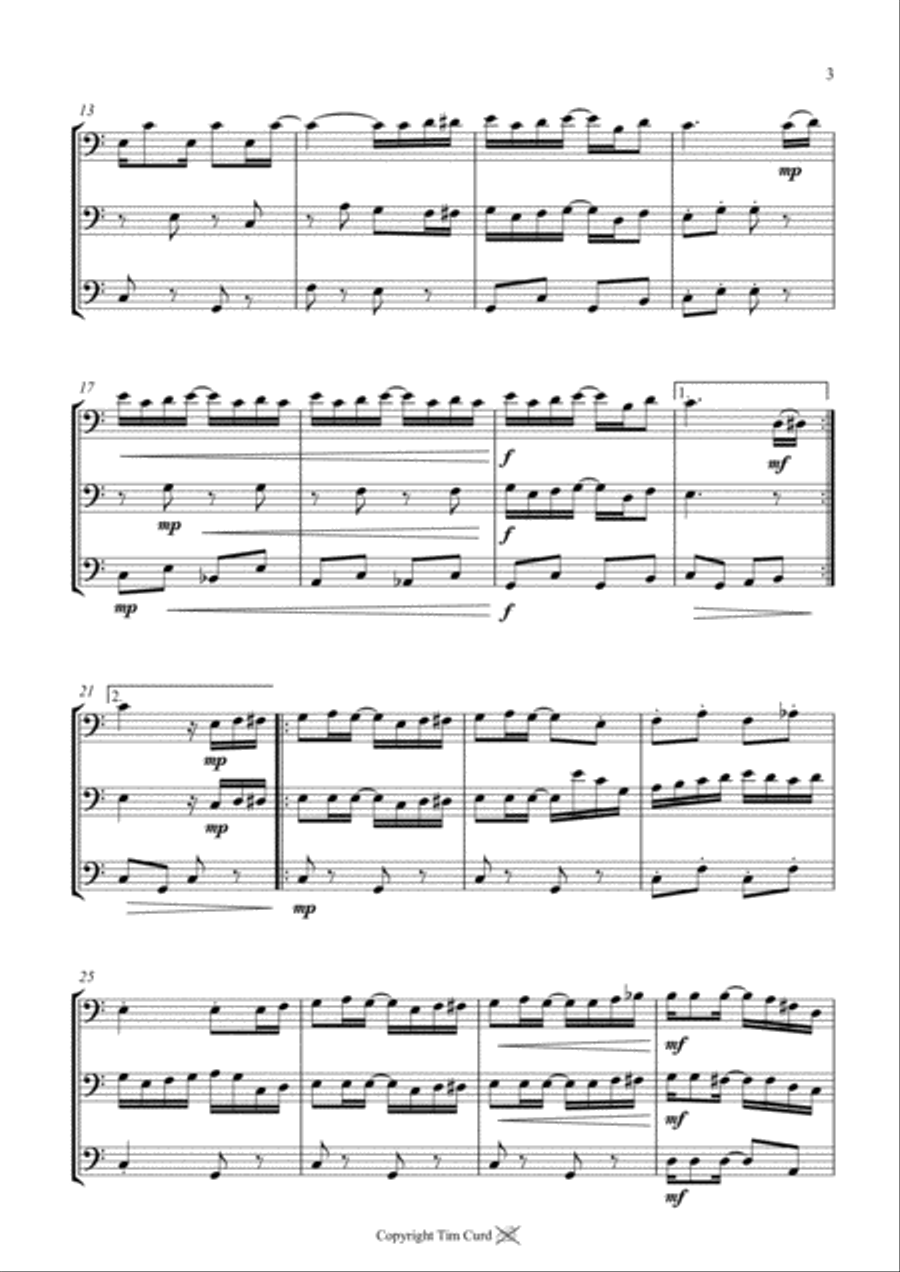 The Entertainer. For Trombone Trio Trombone Trio scores gallery preview page 3