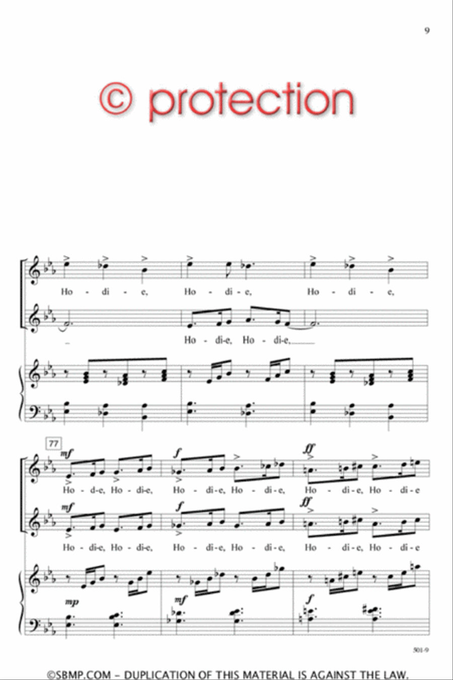 Hodie - SSA Octavo SSA scores gallery preview page 8