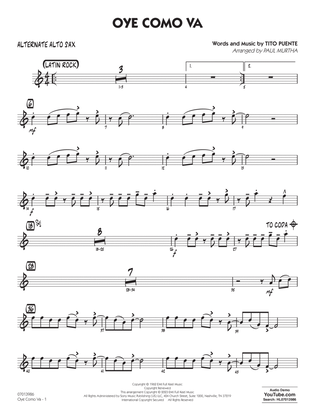 Oye Como Va (arr. Paul Murtha) - Alternate Alto Sax
