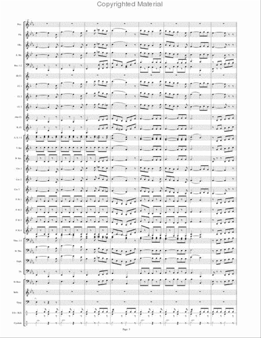 Diamond Jubilee March Concert Band scores gallery preview page 4