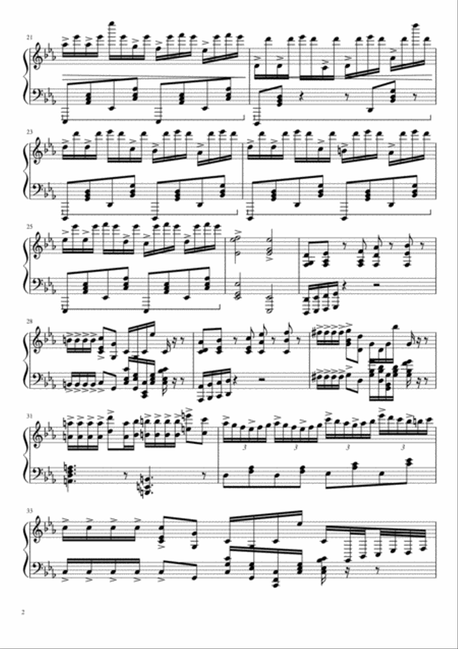 (For creative sparks) in C minor Piano Solo scores gallery preview page 2