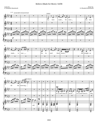 Believe (Made for More) / SATB