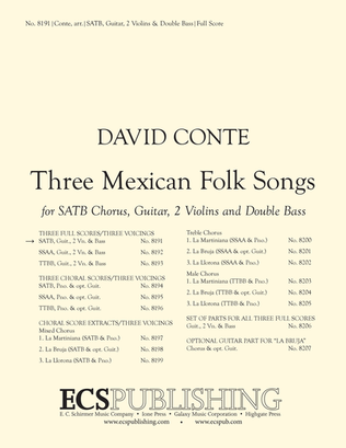 Three Mexican Folk Songs (SATB Full Score)