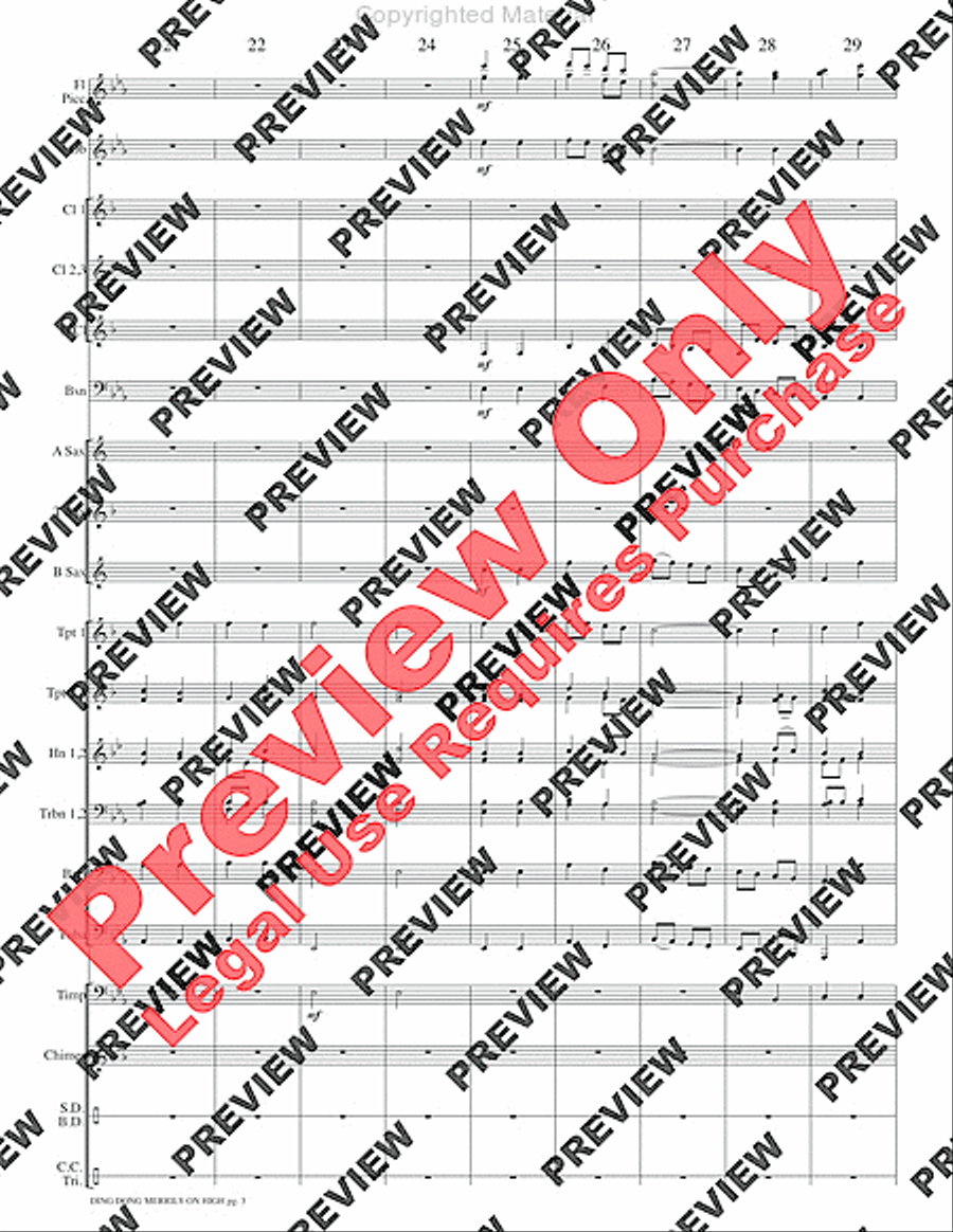 Ding Dong Merrily on High Concert Band scores gallery preview page 6